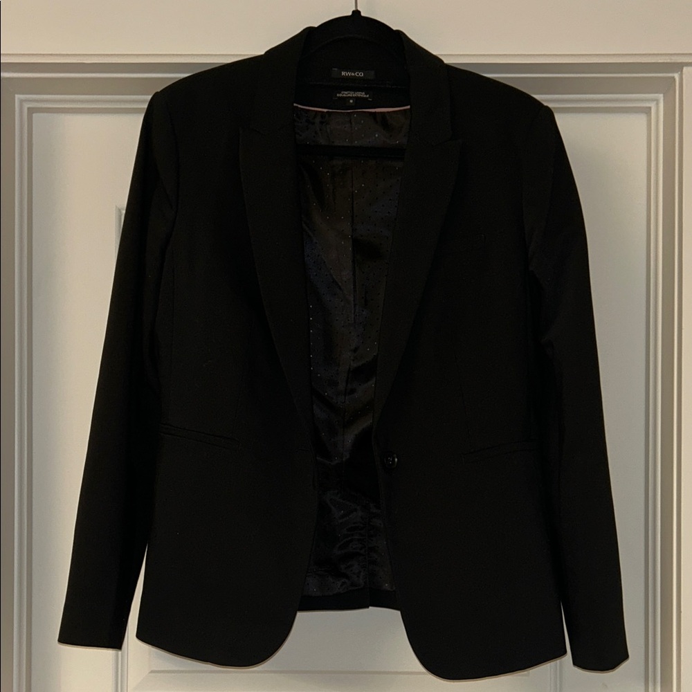 RW&CO. Black Single-Button Women's Blazer